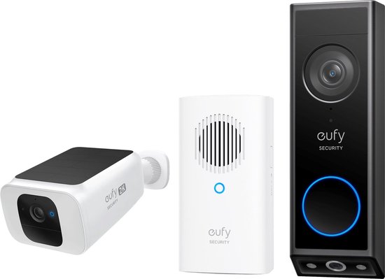 Eufy E340 2K Draadloze Video Deurbel Inclusief Chime + Eufy Solocam S40 van Eufy