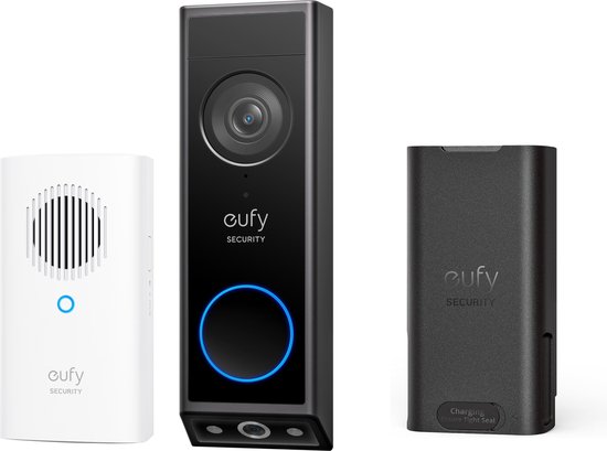 Eufy E340 2K Draadloze Video Deurbel Inclusief Chime + EXTRA ACCU - Voordeelbundel van Eufy