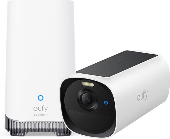 eufy E40 1-CamSet (+HomeBase 3 S380) - draadloze outdoor beveiligings camera op zonne-energie - 2K-resolutie, MaxColor nachtzicht, gezichts herkenning met AI, uitbreidbare lokaleo pslag, geen maandelijkse kosten van Eufy