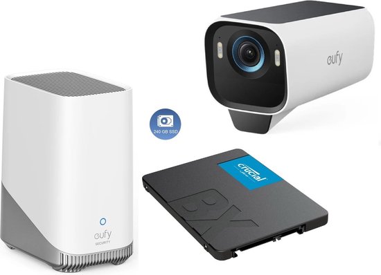 eufy HomeBase 3 S380 + eufyCam S3 Pro MaxColor Vision 4K + 240GB SSD - Bundelvoordeel van Eufy
