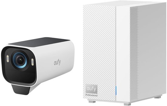 eufy HomeBase Professional S1 + eufyCam S3 Pro Outdoorcam - 4K Ultra HD-resolutie, MaxColor Vision™ technologie, Zonne-energie met SolarPlus™ 2.0 - Bundelvoordeel van Eufy