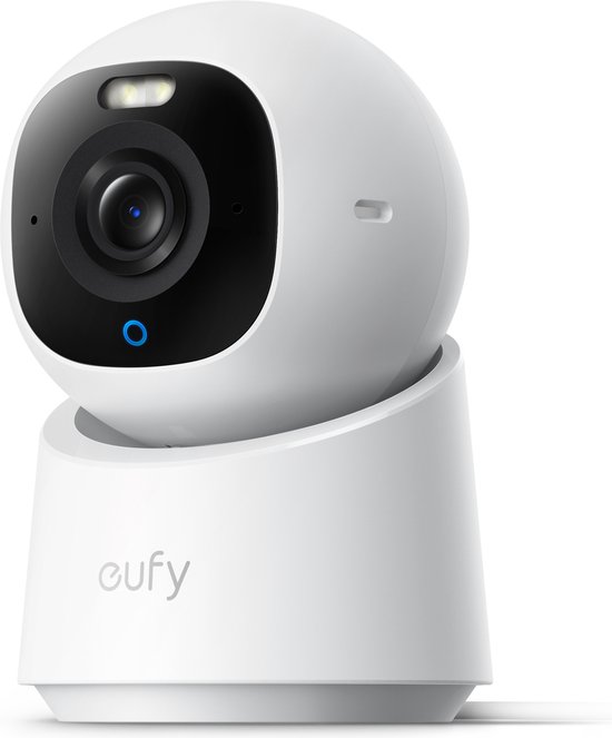 eufy Indoor Cam E30, Nieuwste Generatie, 4K UHD beveiligingscamera, 360 Pan-Tilt, Kleur Nachtzicht, AI Detectie voor Mens/Huisdier/Audio/Huilen, Mens/Huisdier Auto Tracking, Werkt met Homekit - wit van Eufy