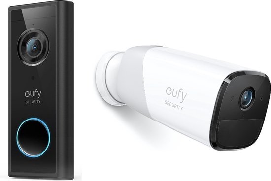 eufy S220 2K Draadloze Video Deurbel Uitbreiding + eufyCam 2 pro 2K uitbreiding - Bundelvoordeel van Eufy