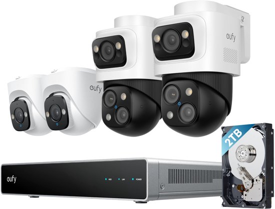 eufy S4 & E41 4K PoE Camera Systeem & NVR - PTZ & Dome Bewakingscamera's