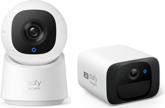 eufy Security - Binnen Indoor Cam C220 + Buiten SoloCam C210 van Eufy