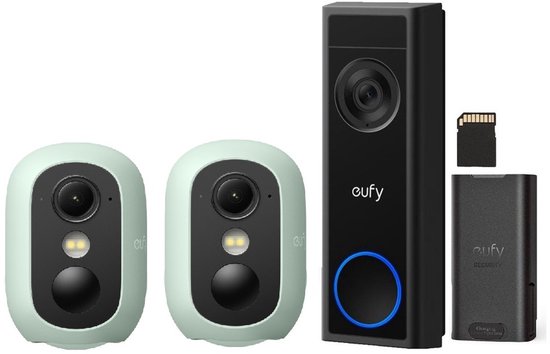 eufy Security C31 Video Deurbel + 2* eufy Security eufyCam C35 - Groente van Merkloos