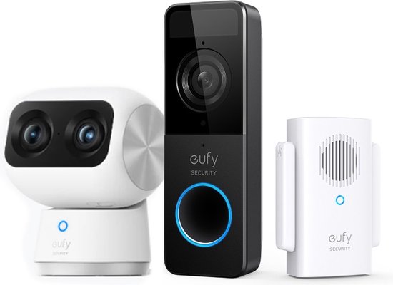 eufy Security Doorbell -Video Deurbel C211 Wi-Fi + 4K HQ S350 camera (incl 16GB SD Kaart) van Eufy