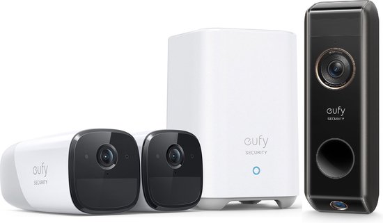 eufy Security - eufyCam 2 Pro set met 2 camera's + Video Doorbell Dual Camera S330 - Bundelvoordeel van Eufy