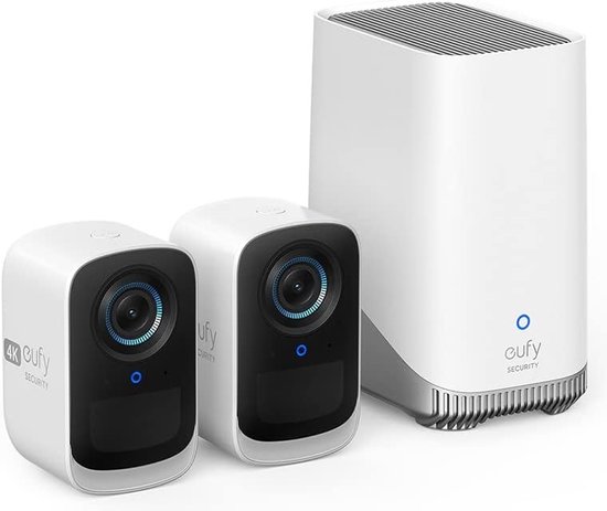eufy Security eufyCam 3C HQ 4K met Homebase 3 - 2 beveiligingscamera/ IP camera - 180 dagen batterij - Voor binnen & buiten van Eufy