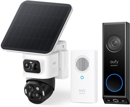 eufy Security eufyCam S4 + eufy Security E340 Video Deurbel met Chime van Merkloos