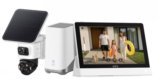 eufy Security eufyCam S4 + eufy Security HomeBase 3 S380 basissysteem + eufy E10 Smart Display-Slimme Home Hub van Merkloos