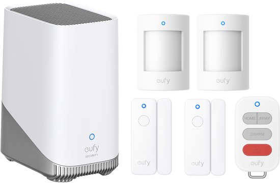 eufy Security HomeBase 3 S380 basissysteem + 2x E20 raam/deur sensors + 2x E20 bewegingsmelder + E10 sleutelhanger - Alarm Bundel van Merkloos