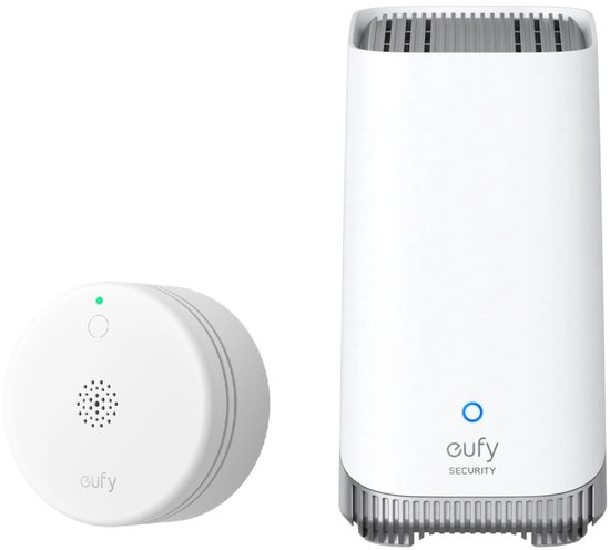 eufy Security HomeBase 3 S380 basissysteem + slimme rookmelder E10 wit - app notificaties - compact design - 5 jaar batterijduur - Alarm Bundel van Eufy