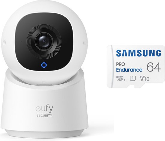 eufy Security - Indoor Cam C220 + SAMSUNG MicroSDXC 64GB PRO - Bundel van Eufy