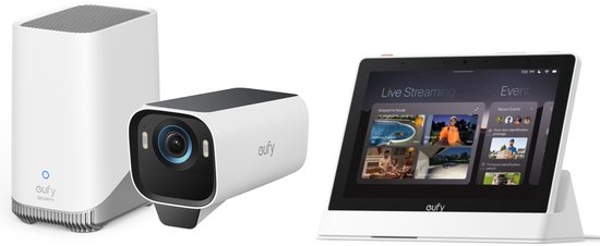 eufy Security S3 Pro MaxColor Vision 4K Buitencamera met HomeBase 3 + Smart Display E10 - Bundelvoordeel van Eufy