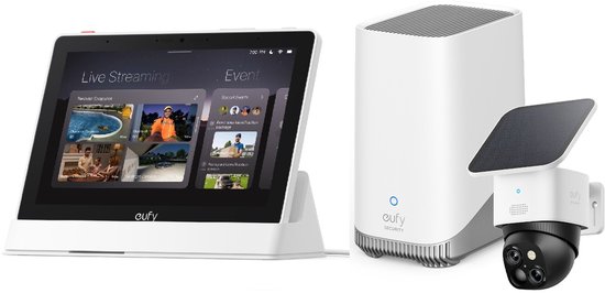 eufy Security SoloCam S340 - 360° buitencamera + HomeBase 3 + E10 smart display - Bundelvoordeel van Eufy