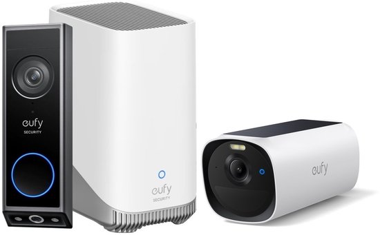 eufy Security Video Doorbell E340 + HomeBase 3 + eufycam E40 - Bundelvoordeel van Eufy