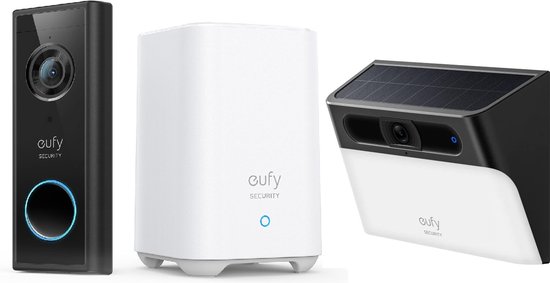 eufy Security-Video Doorbell S220 + Solar Wall Light Cam S120 - Bundelvoordeel van Eufy