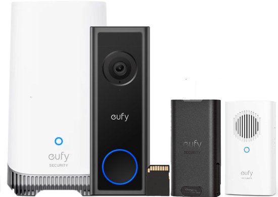 eufy Video Doorbell C31 + Chime - 2K FHD met HomeBase 3 S380 basissysteem- Voordeelbundel van Eufy