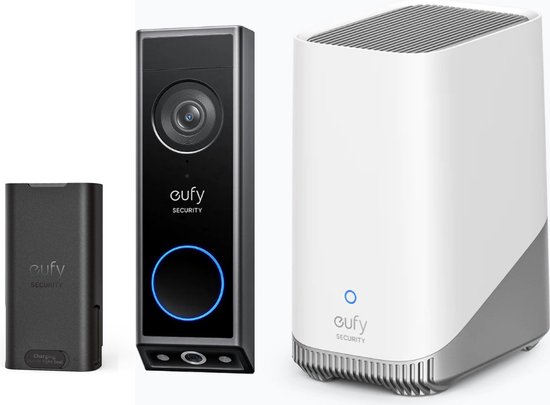 Eufy Video Doorbell E340 + HomeBase 3 S380 + Extra accu - Bundelvoordeel van Eufy
