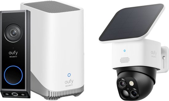 Eufy Video Doorbell E340 + HomeBase 3 + Solocam S340 - Bundelvoordeel van Eufy
