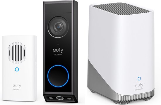 Eufy Video Doorbell E340 met chime + HomeBase 3 S380 - Bundelvoordeel van Eufy