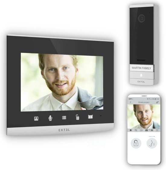 Extel 720324 Complete set voor Video-deurintercom WiFi Grijs, Zwart van Extel