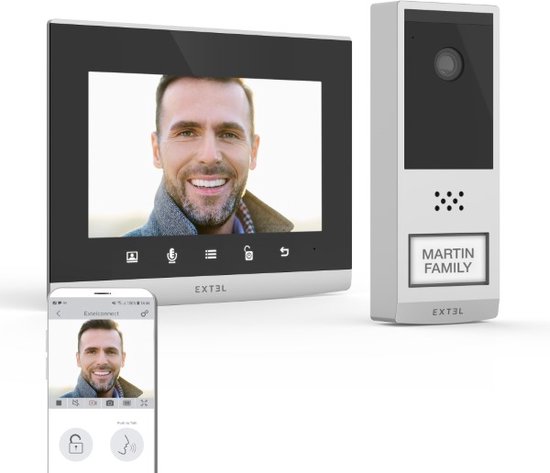 Extel Wave 2 draadloze Wi-Fi intercom met camera + 7 inch scherm van Extel