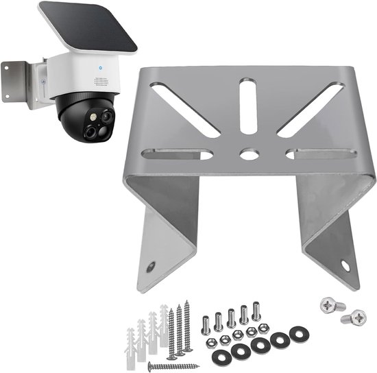 Exterieur Buiten Muur Hoek Mount Metalen Beugel voor PTZ Camera Kleine Grootte, RVS Houder Brede Bekijkhoek CCTV Bewakingscamera Adapter van Merkloos