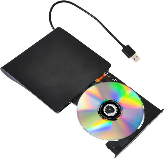 Extern Schijfstation - Optisch Station Lezer Brander - Bestanden Beheren - Ultraslank Plug-and-Play - 14.7x14.5x1.9cm - Veelkleurig van Merkloos