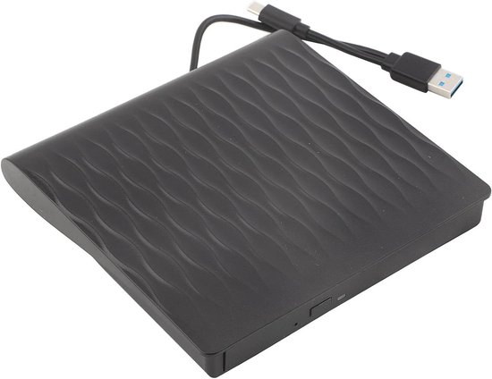 Externe CD DVD Drive - Draagbare Brander - Data Archiveren - USB 3.0 Snelheid - Compact Ontwerp - Zwart