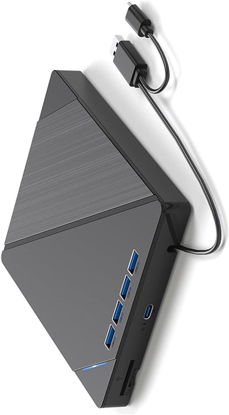 Externe Disc Recorder - BluRay DVD Brander - Data Archiveren - Geruisloos Mechanisme - 16x14x2.3cm - Zwart