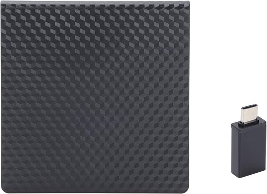 Externe DVD CD Brander - Extern Optisch Station - Bestanden Archiveren - USB 3.0 Type-C - 14mm - Zwart