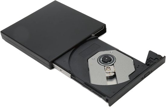 Externe dvd-speler - Dvd-station - Bestanden Lezen - Schokbestendig ontwerp - USB 2.0 - Zwart