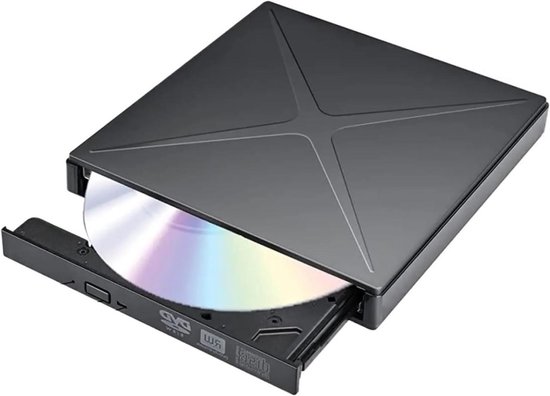 Externe DVD Speler - Optische Drive - Bestanden Archiveren - Met SD TF Kaartlezer - USB 3.0 - Zwart