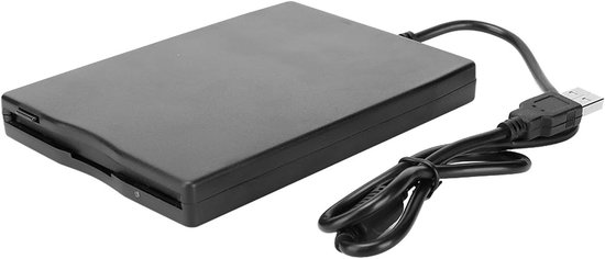 Externe Floppy Drive - 3.5 Inch Lezer - Data Overzetten - Ultra Dun Licht - 3.5 inch - Zwart
