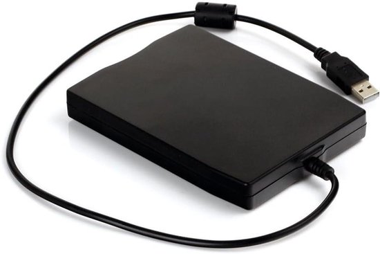 Externe Floppy Drive - FDD Lezer - Data Opslag - Plug and Play - 9cm 1.44MB - Zwart