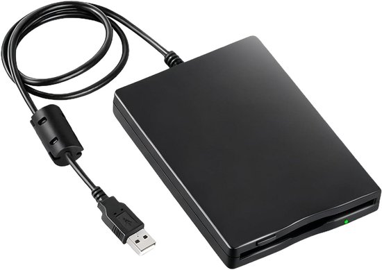 Externe Floppy Drive - USB FDD - Data Archiveren - Plug and Play - 3.5 inch - Zwart