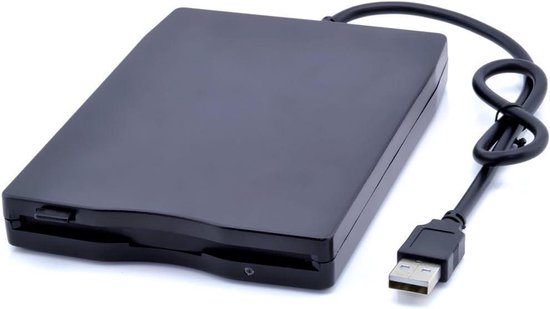Externe Floppy Drive - USB FDD - Oude Data Lezen - Plug and Play - 1.44 MB - Zwart