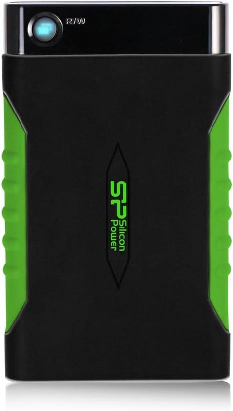 Externe Harde Schijf 1TB USB 3.0 - 2.5 inch USB-A Portable Opslag Zwart/Groen