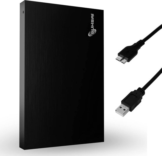Externe harde schijf 320GB USB 3.0 - Draagbare gegevensopslag voor laptop, pc, Mac en gameconsole - Zwart