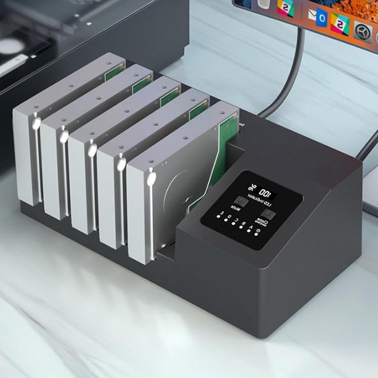 Externe Harde Schijf Dock - Harde Schijf Station - Data Opslag Klonen - Offline Klonen Functie - 120 TB Capaciteit