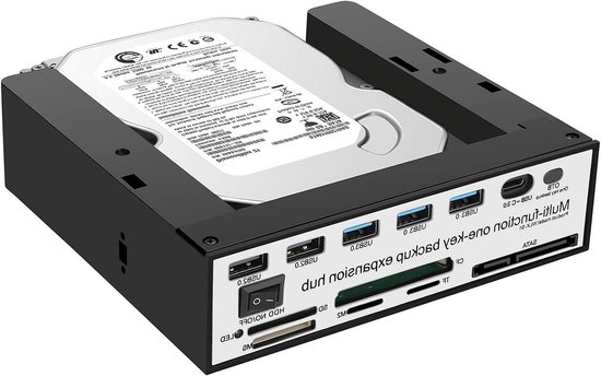 Externe Harde Schijf Dock - HDD Station Lezer - Data Back-up Maken - Alles-in-één Kaartlezer - 2.5 & 3.5 Inch