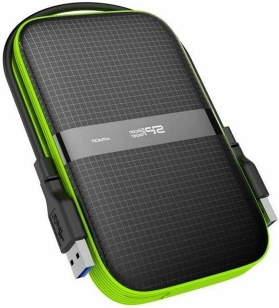 Externe Harde Schijf - Draagbare Opslag - Bestanden Opslaan - Militaire Valbescherming - 1TB Capaciteit - Zwart