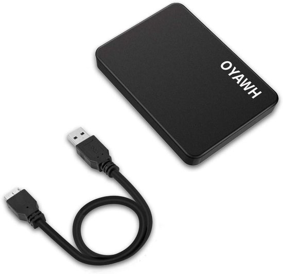 Externe Harde Schijf - Draagbare Opslag - Bestanden Opslaan - Plug and Play - 1 TB - Mat Zwart