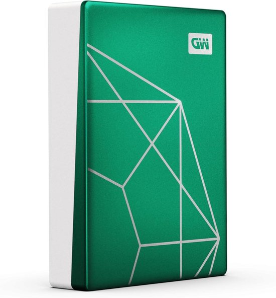 Externe Harde Schijf - Draagbare Opslag - Bestanden Opslaan - Slank Metalen Ontwerp - 6 TB Capaciteit - Emerald Anniversary