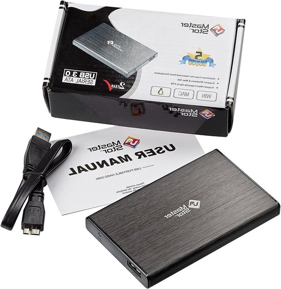 Externe Harde Schijf - Draagbare Opslag - Bestanden Opslaan - Super-Speed USB 3.0 - 500 GB - Zwart