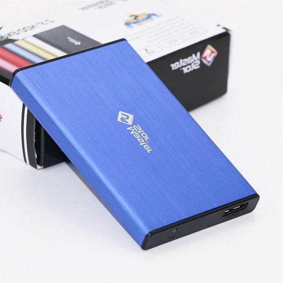 Externe harde schijf - Draagbare opslag - Bestanden opslaan - Ultra slank ontwerp - 25 inch - Blauw