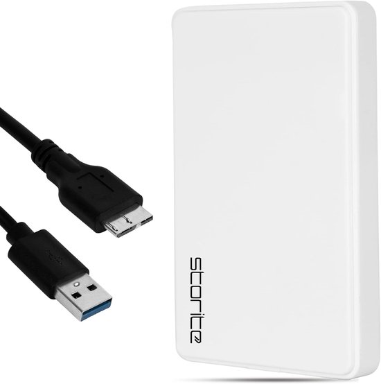 Externe Harde Schijf - Draagbare Opslag - Bestanden Opslaan - Ultrasnelle USB 3.0 - 120 GB - Wit