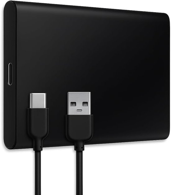 Externe Harde Schijf - Draagbare Opslag - Bestanden Opslaan - USB 3.1 Type-C - 12 x 12 x 1.5 cm